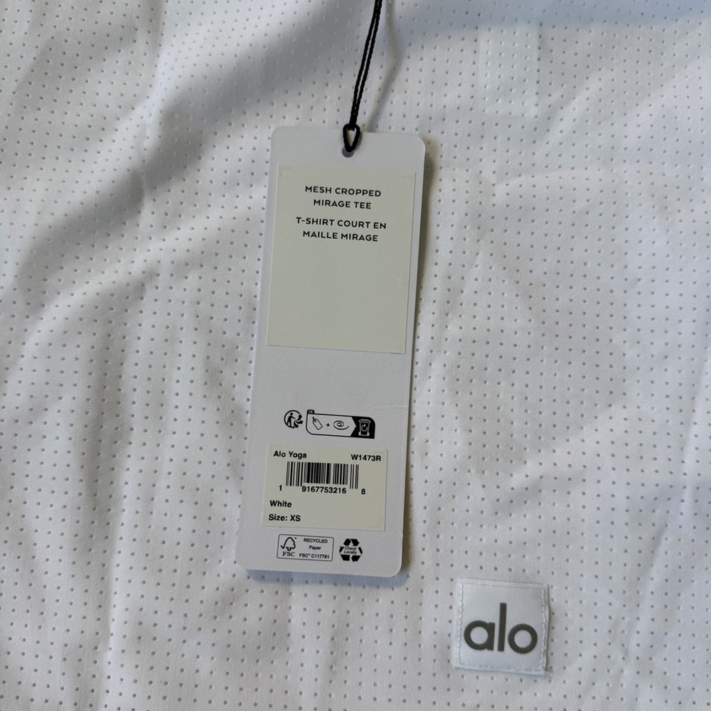 ALO Yoga Mesh Cropped Mirage Tee - Picture 5 of 11